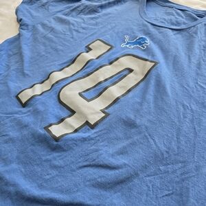 Detroit Lions Amon-Ra St Brown #14 Blue Graphic T Shirt NFL Men’s XL